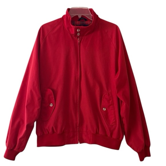 Vintage Lands’ End Red Barracuda Harrington Jacket Size Large - Picture 1 of 11